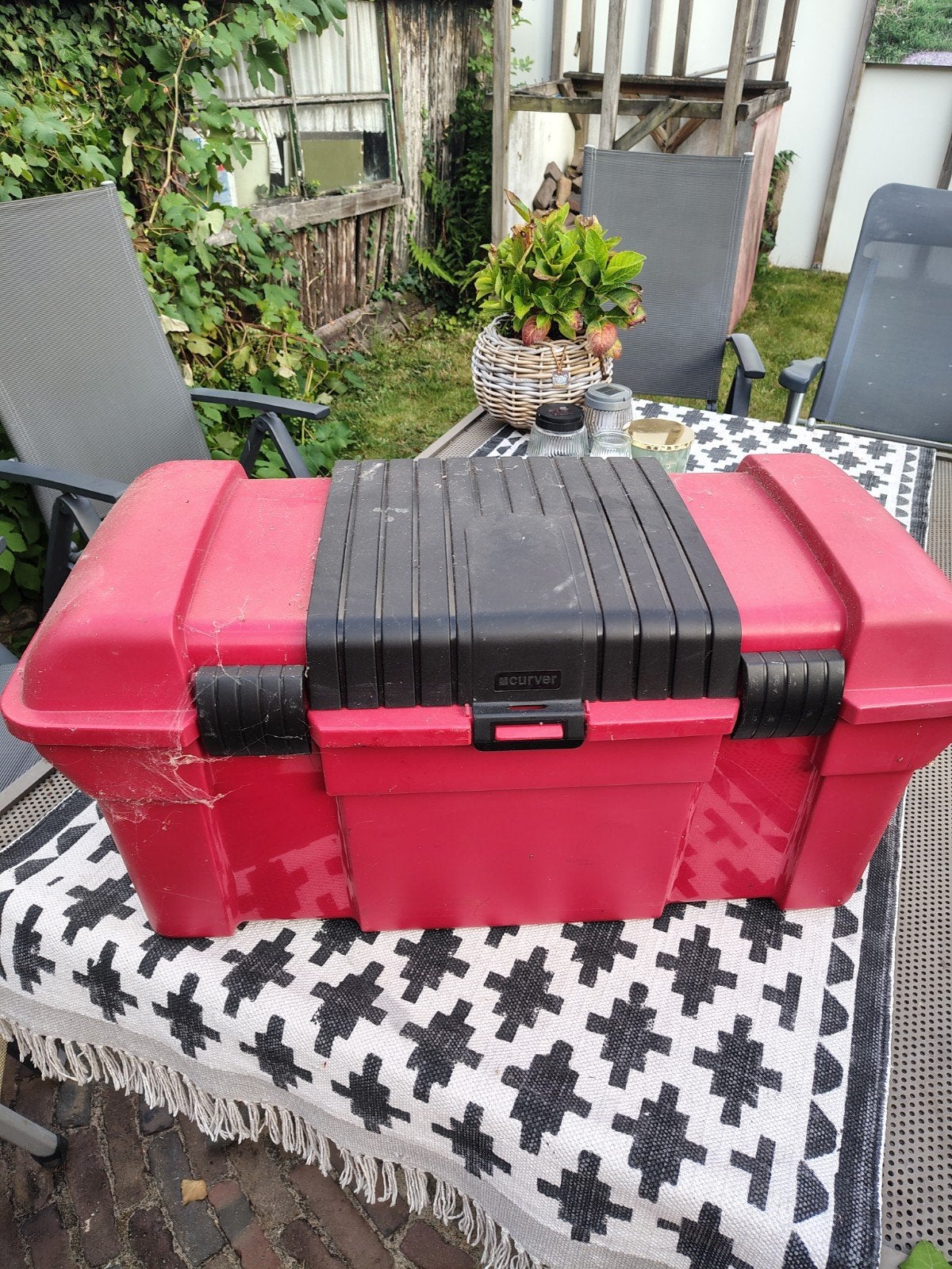 Curver opbergbox rood gereedschap/ opbergkist, Ophalen, 60 cm of meer, 50 tot 75 cm, 35 tot 50 cm