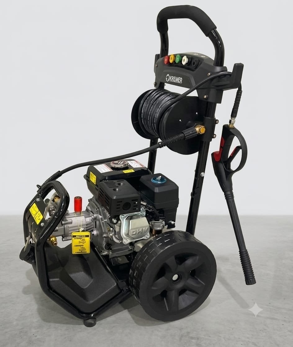 Kremer KR200H Benzine Hogedrukreiniger - 170 Bar, 7.0 HP, Ophalen of Verzenden, Zo goed als nieuw, Benzine