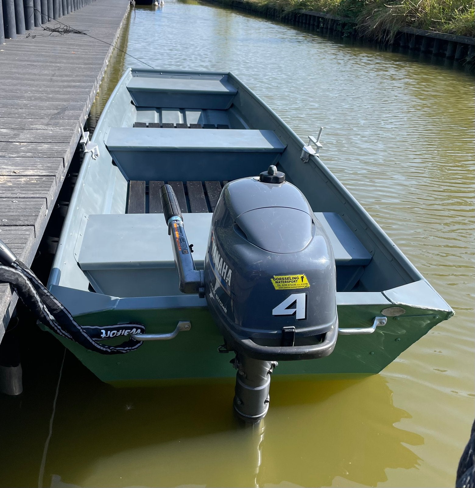 Grumann alluminiumboot | 4PK/4-takt Yamaha kortstaart, Watersport en Boten, Vis- en Consoleboten, Overige merken, 4 m, Tot 10 pk