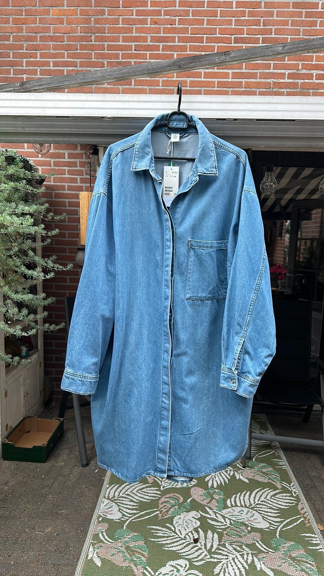 Jeans jurk/ hes H&M, Kleding | Dames, Jassen | Zomer, Ophalen of Verzenden, Nieuw, Maat 46/48 (XL) of groter, Blauw