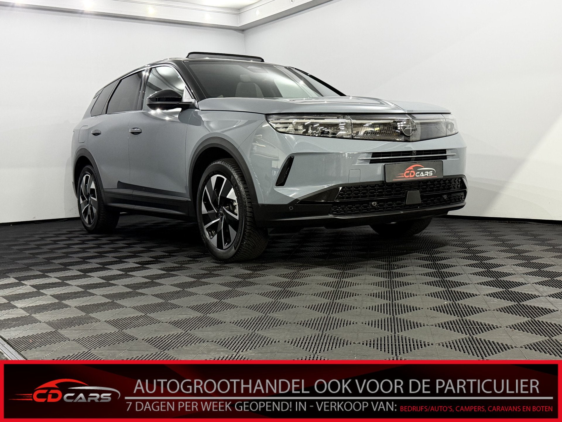Opel Grandland 1.2 Turbo Hybrid 145pk eDCT6 GS Panoramadak,, Auto's, Gebruikt, 1199 cc, Verwarmde buitenspiegels, Leder en Stof