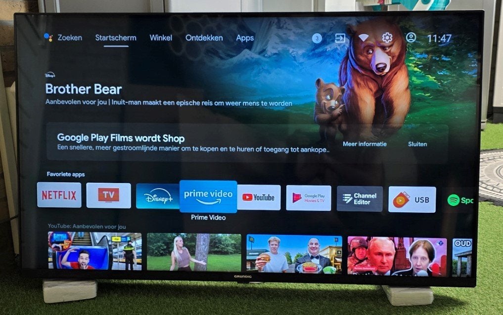 Grundig 50 inch 127cm Google Android Smart TV, Ophalen, 50 Hz, 100 cm of meer, Smart TV
