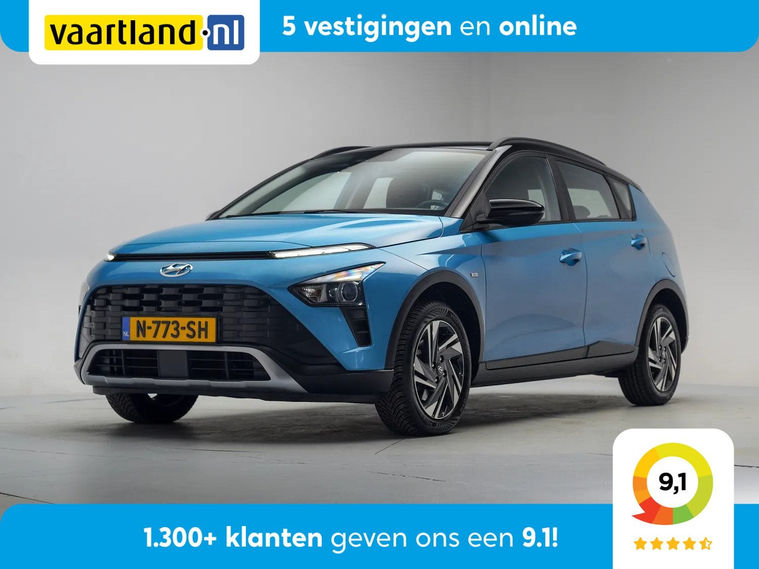 Hyundai Bayon 1.0 T-GDI Comfort Aut. [ Camera Apple CarPlayT, Auto's, Automaat, Gebruikt, Blauw, Origineel Nederlands