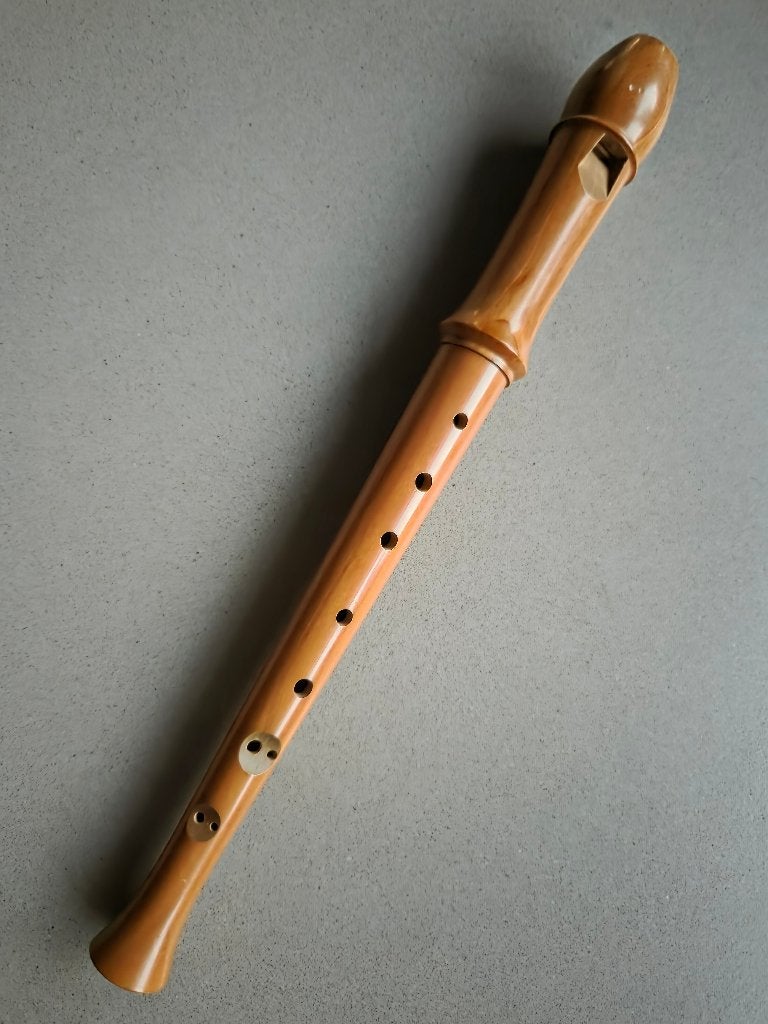 BLOKFLUIT - AURA - DUBBELE BAROKBORING - JAREN 70 - VINTAGE, Muziek en Instrumenten, Ophalen of Verzenden, Gebruikt, Sopraan of Sopranino