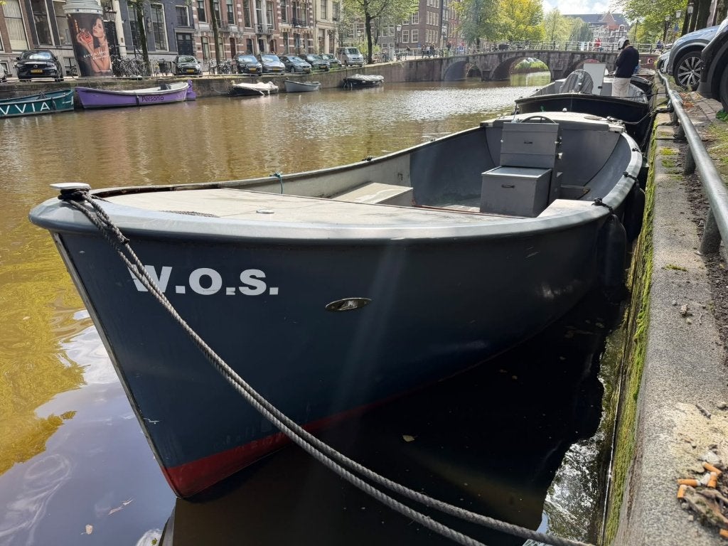 Sloep 8 x 3 Meter - Reddingssloep, Gebruikt, Binnenboordmotor, Bilgepomp, Harding