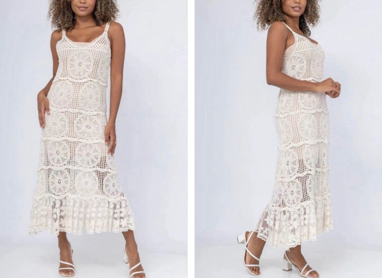 2 Witte Zomerjurkjes Onesize, Kleding | Dames, Wit, Maat 42/44 (L), Nieuw, Ophalen of Verzenden