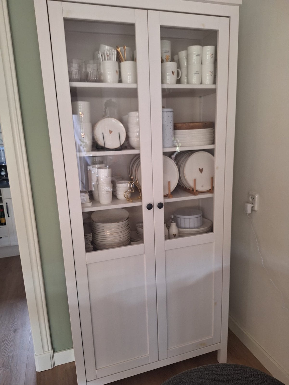 IKEA Hemnes Vitrinekast - Wit, Ophalen, Gebruikt, 50 tot 100 cm, 25 tot 50 cm