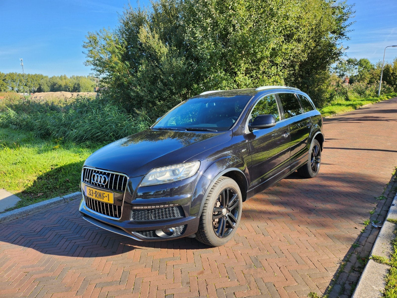 Audi Q7 3.0 V6 TFSI Quatrro Tiptronic 8-traps S-Line (7p), Auto's, Automaat, Zwart, 2995 cc, 2245 kg
