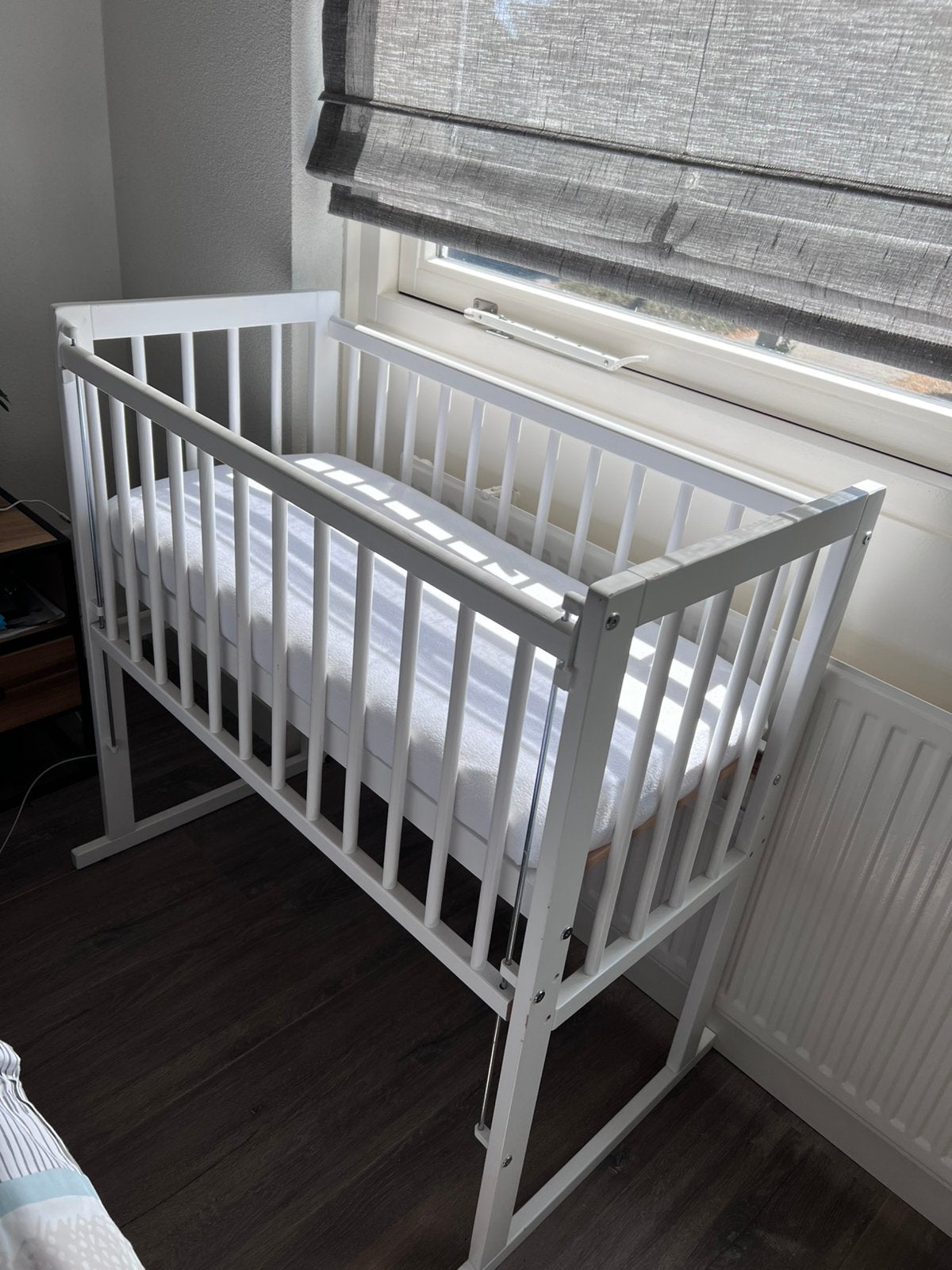 Co sleeper/wieg Petit Amelie wit | incl. matras, Kinderen en Baby's, Babywiegjes en Ledikanten, Ophalen of Verzenden, Gebruikt