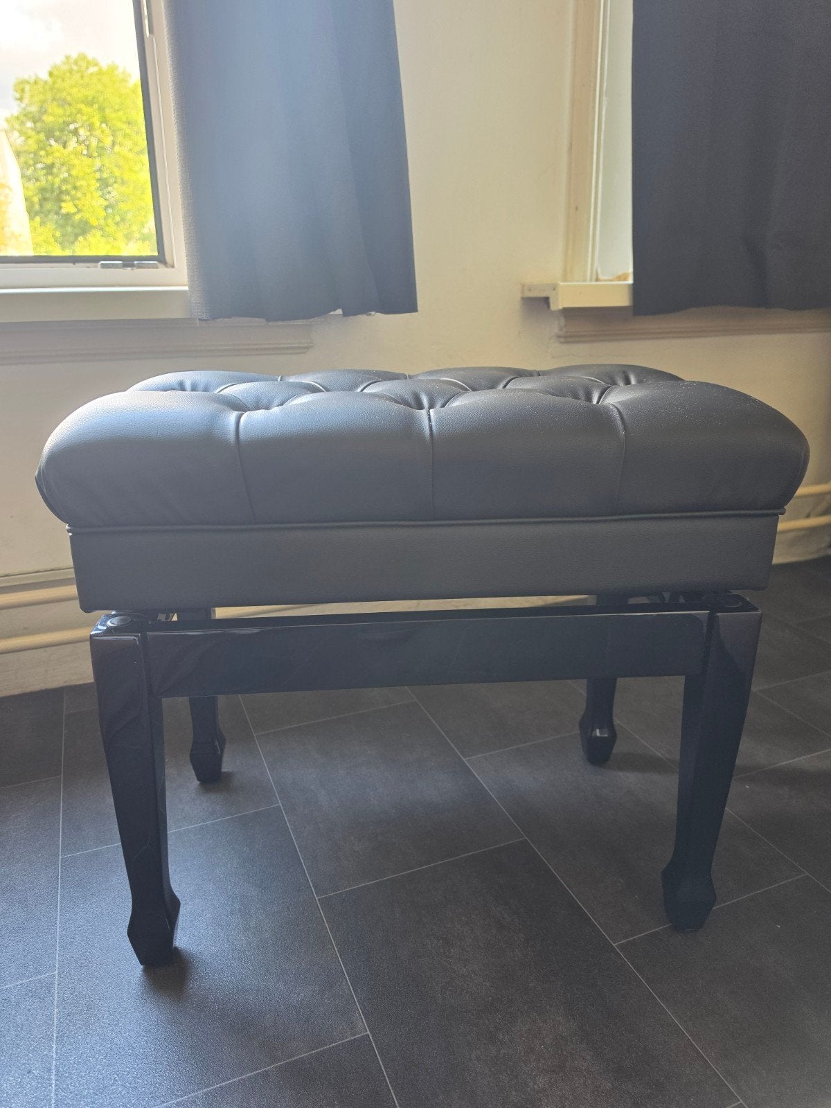 piano bank, Ophalen, Gebruikt, Zwart, Hoogglans