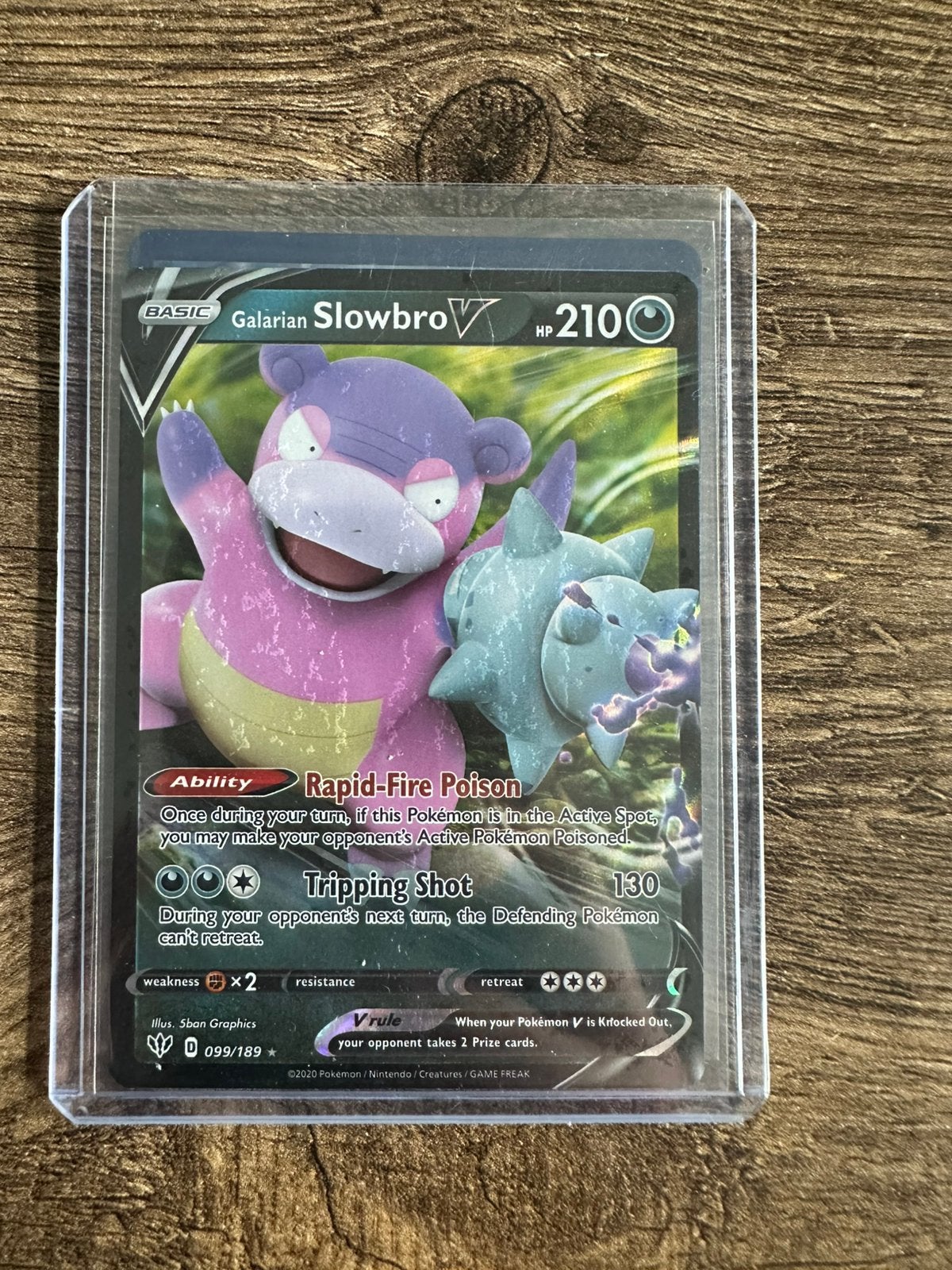 Pokemon kaart Slowbro V (DAA 99), Ophalen of Verzenden, Zo goed als nieuw, Losse kaart, Foil
