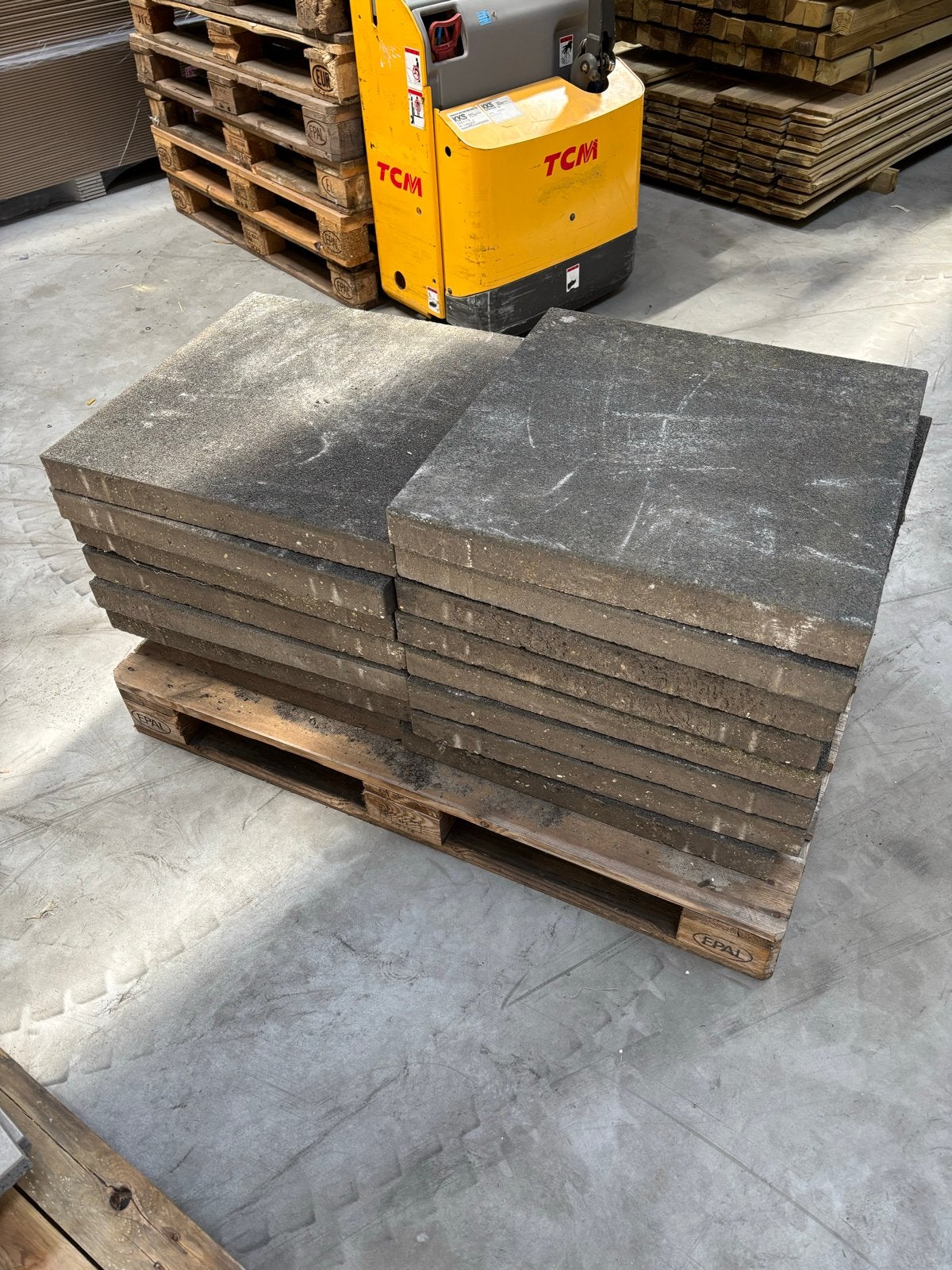 Gebruikte Betontegels 60x60x6 cm, Tuin en Terras, Ophalen, Gebruikt, Beton, Terrastegels