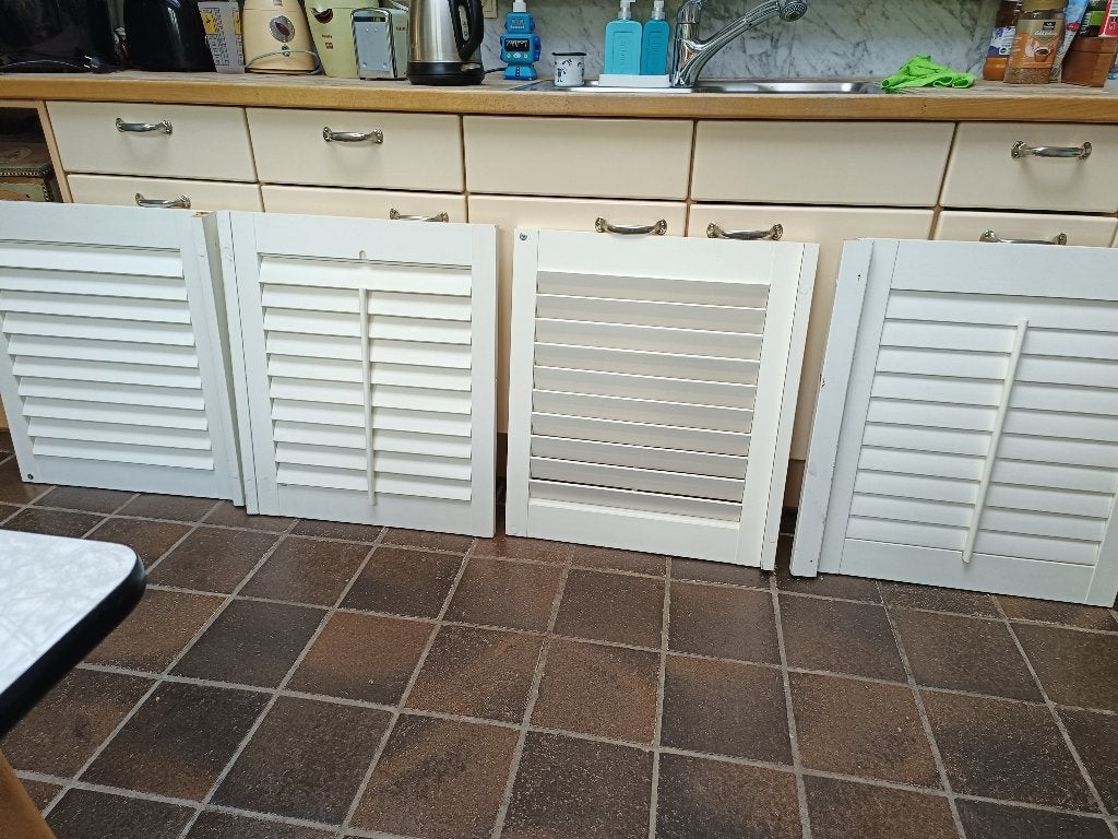 Witte shutters, Ophalen, Overige merken, Lichtdoorlatend, Wit