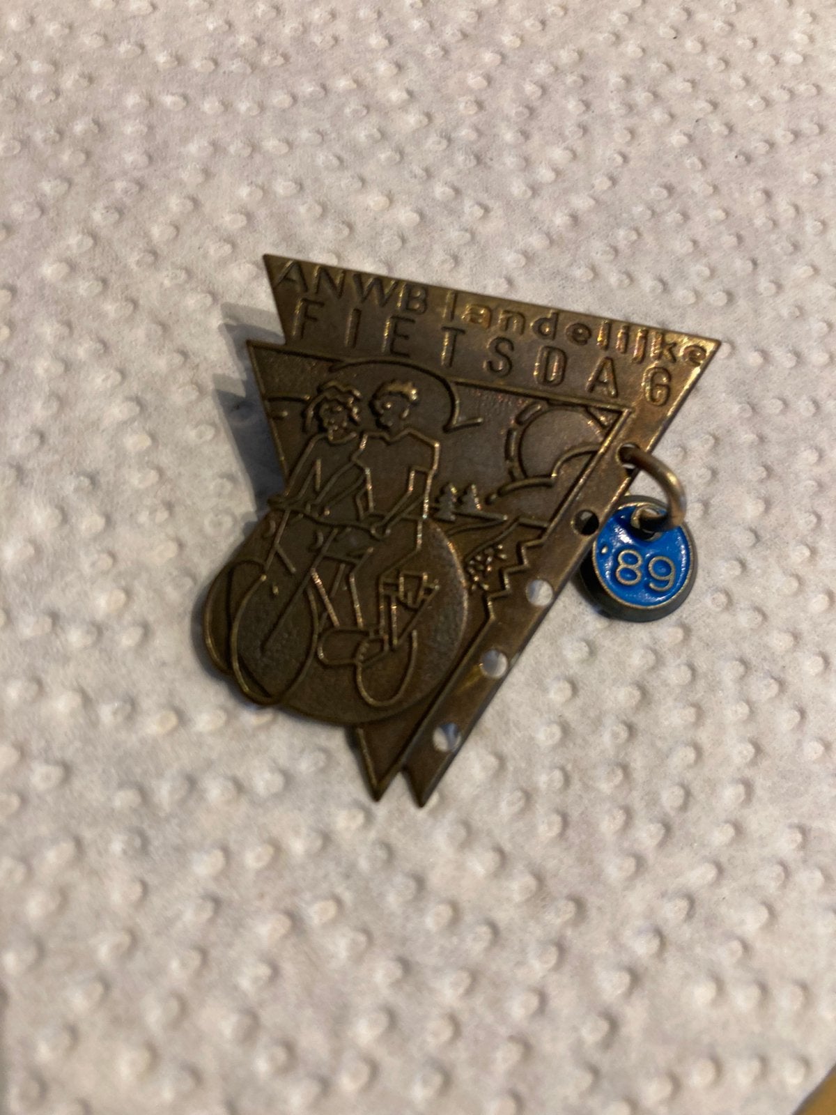 Fiets medaille, Ophalen of Verzenden, Overige materialen