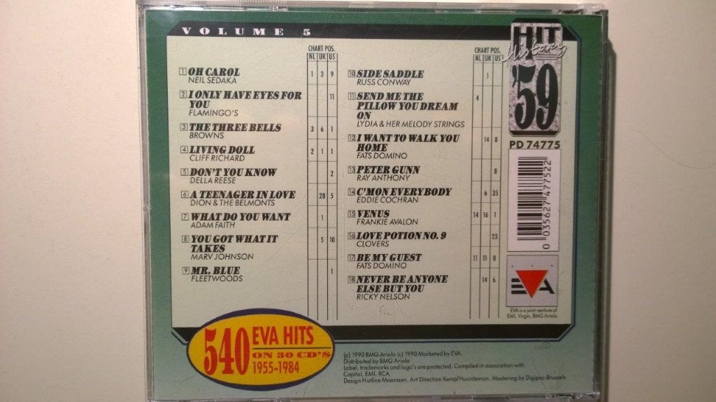 Hit History '59, Ophalen of Verzenden, Zo goed als nieuw, Pop, Album