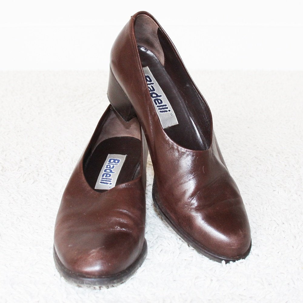 Mooie Leren Bladelli Schoenen (Maat 38,5) € 35,-, Kleding | Dames, Schoenen, Bladelli, Bruin, Overige typen, Ophalen of Verzenden