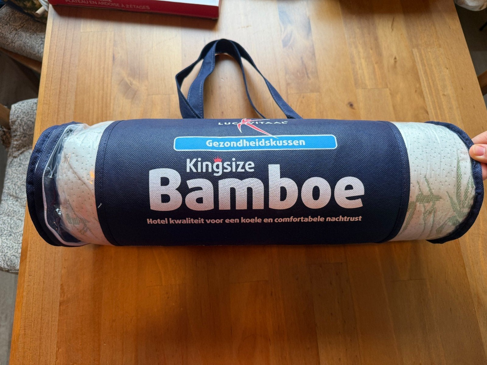 Nieuw Lucovitaal bamboe kussen, Huis en Inrichting, Ophalen, Nieuw, Eenpersoons, 70 cm of minder