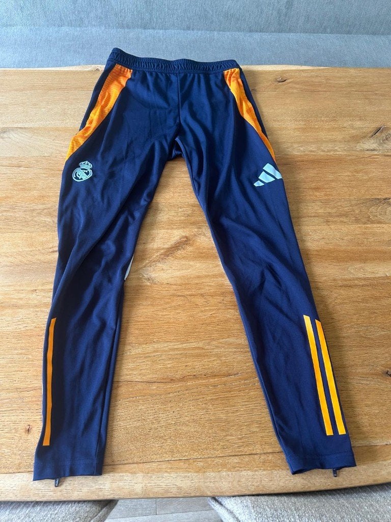 Real Madrid trainingsbroek, Blauw, Ophalen of Verzenden, Zo goed als nieuw, Adidas