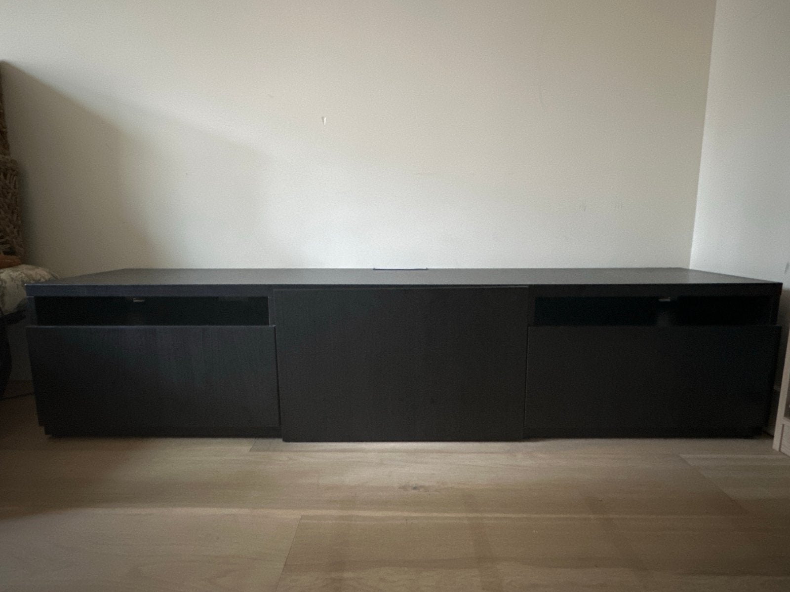 IKEA BESTÅ TV-meubel - 180x40x38 cm - Zwart, Ophalen, Gebruikt, 150 tot 200 cm, Minder dan 100 cm