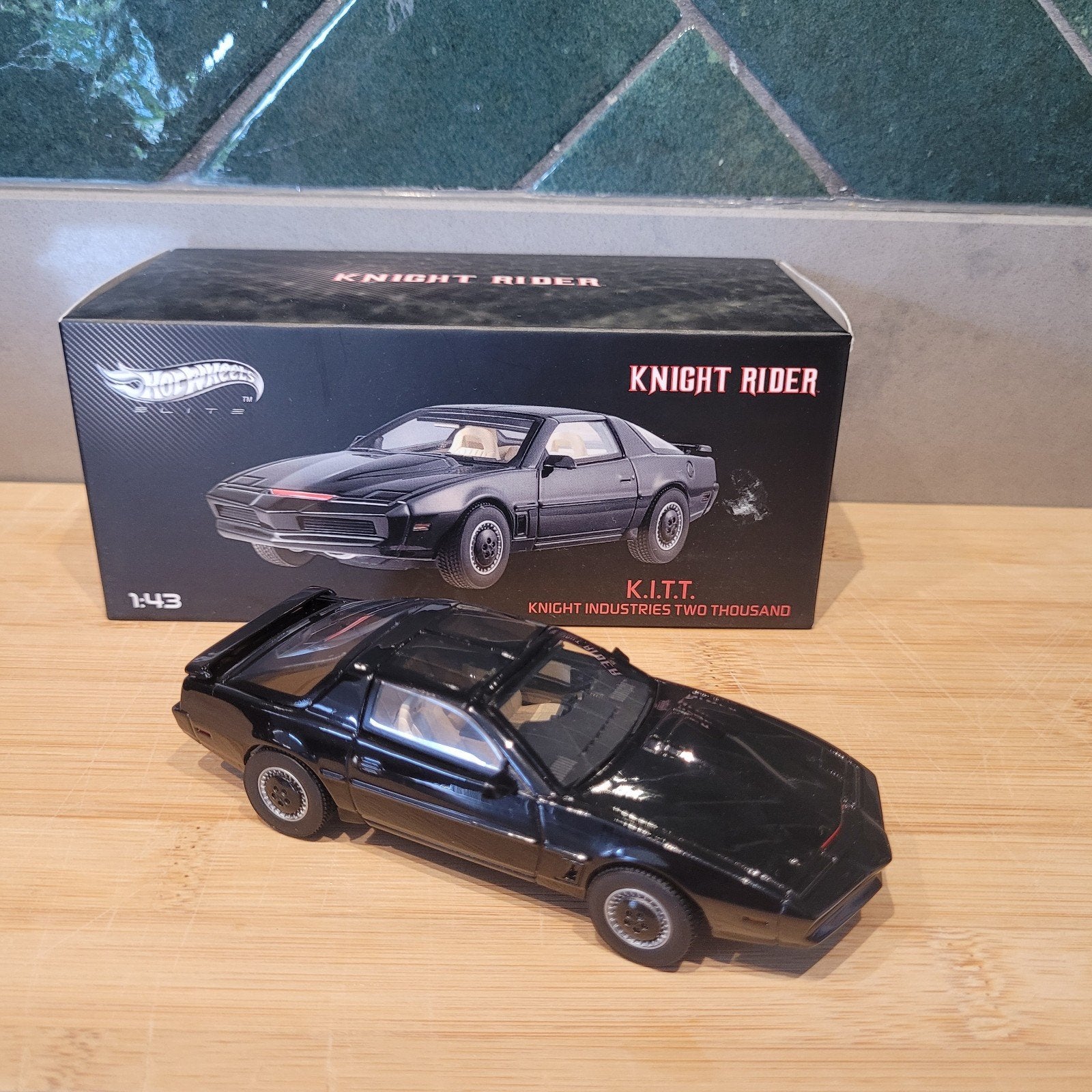 Kitt knight rider 1:43 hotwheels elite, Ophalen of Verzenden, Auto, Overige merken