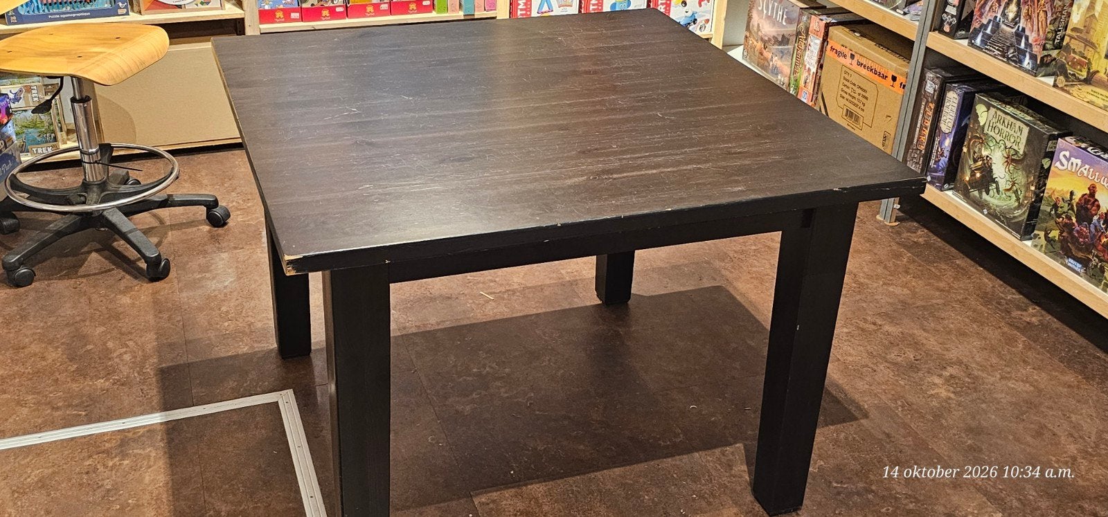 GRATIS TAFEL hout vierkant, Ophalen, Gebruikt