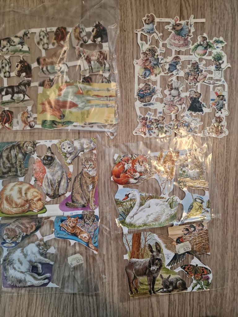 Vintage Plaatjes en Stickers - Dieren en Sprookjes, Ophalen of Verzenden