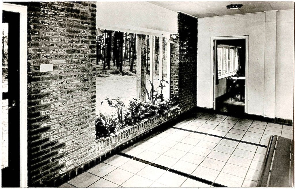 Buurse (O), Nivon-huis Den Broam, Hal, verstuurd 1958, Verzamelen, Verzenden, 1940 tot 1960, Gelopen, Overijssel