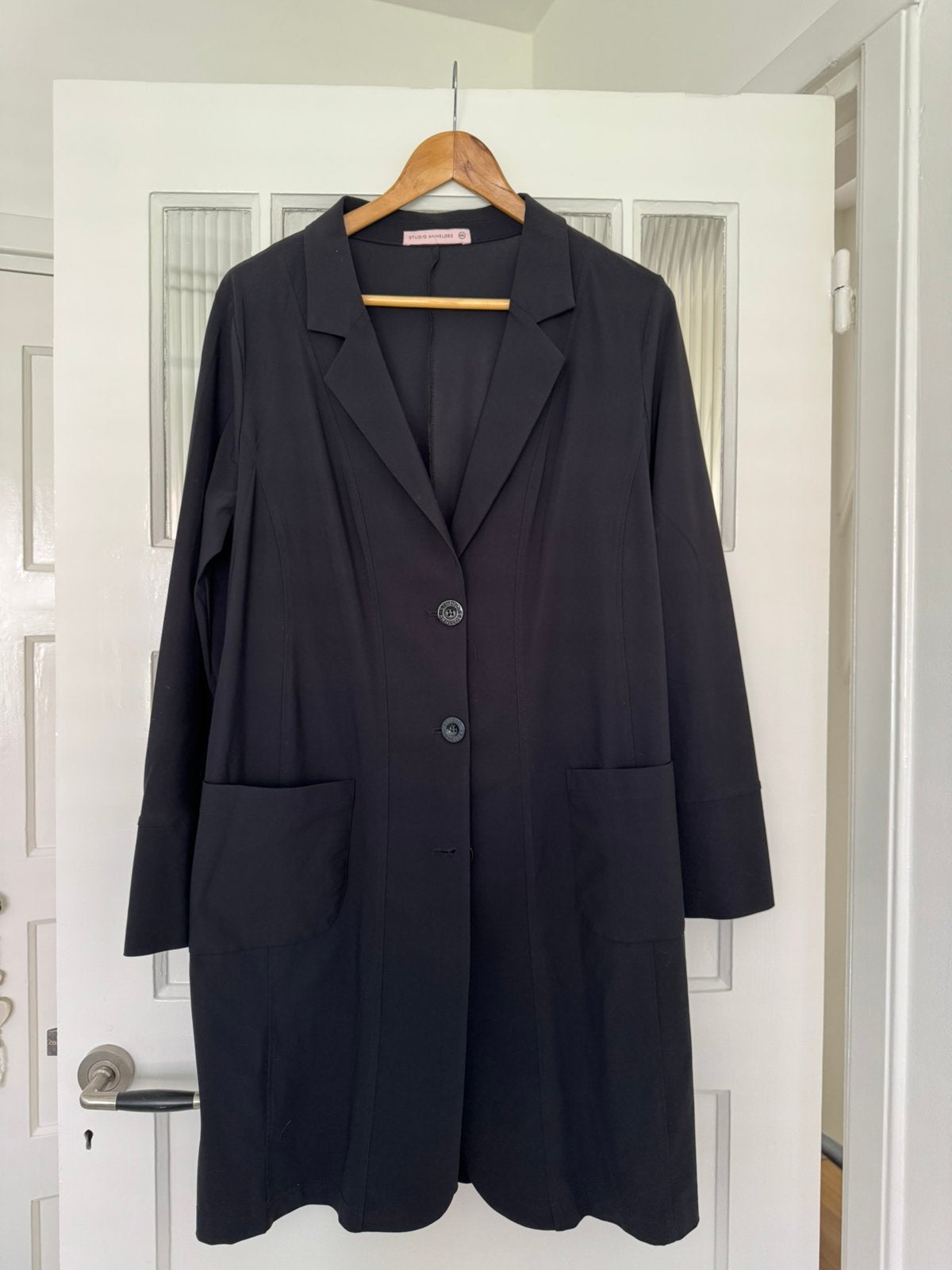 Dunne lange colbert Studi Anneloes zwart, Zwart, Maat 46/48 (XL) of groter, Nieuw, Ophalen of Verzenden