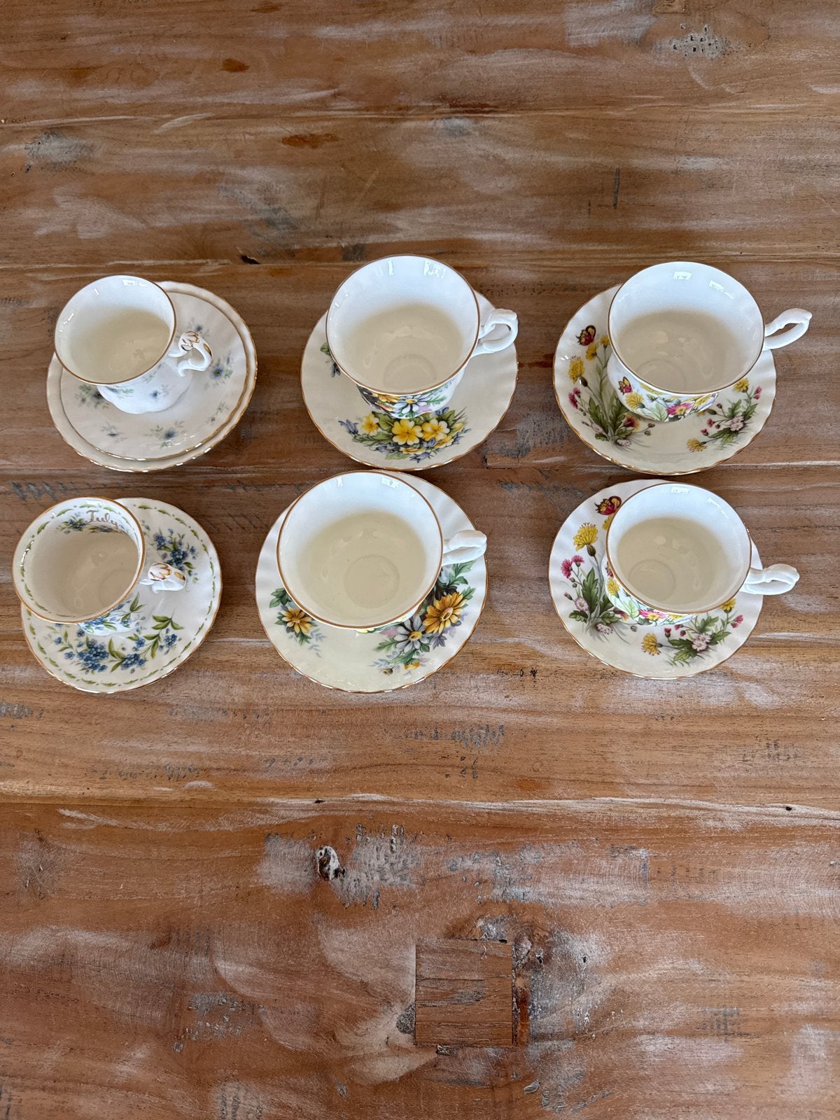 Set van 6 Royal Albert Bone China kop en schotels, Ophalen of Verzenden