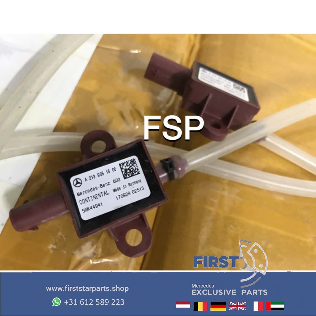 W213 AIRBAG CRASH SENSOR SET + SLANG Mercedes E Klasse 2016-, Gebruikt, -, Ophalen of Verzenden, -