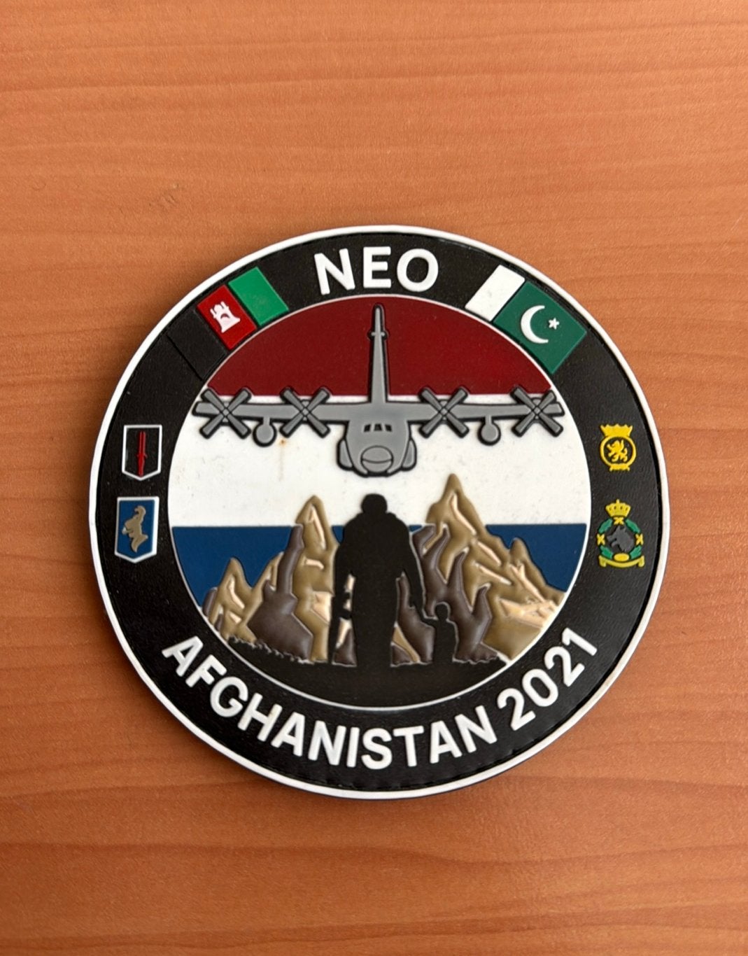 NEO Afghanistan 2021 pvc patch, Ophalen of Verzenden, Luchtmacht, Nederland, Embleem of Badge