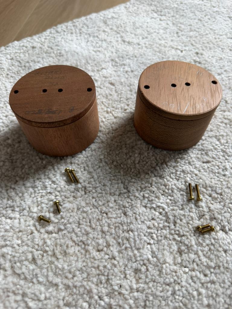 Kiseki(Koetsu) doosjes, met schroefjes. Overbodig., Ophalen of Verzenden, Zo goed als nieuw, Platenspeler, Overige merken