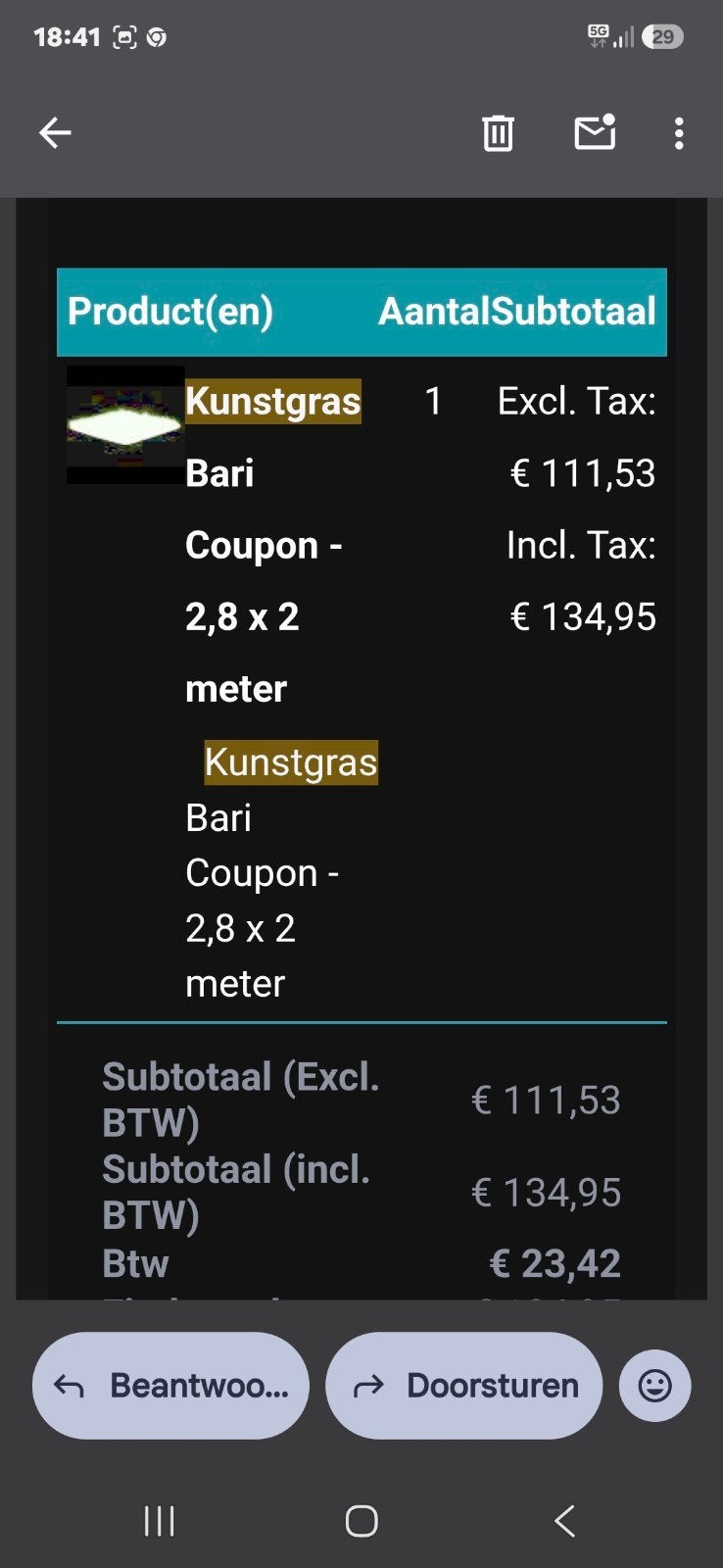 kunstgras, Ophalen, Gebruikt, Kunstgras