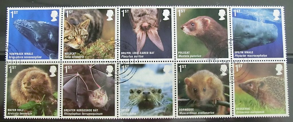 Mammals cpl set in blok van 10 gest, Ophalen of Verzenden, Gestempeld