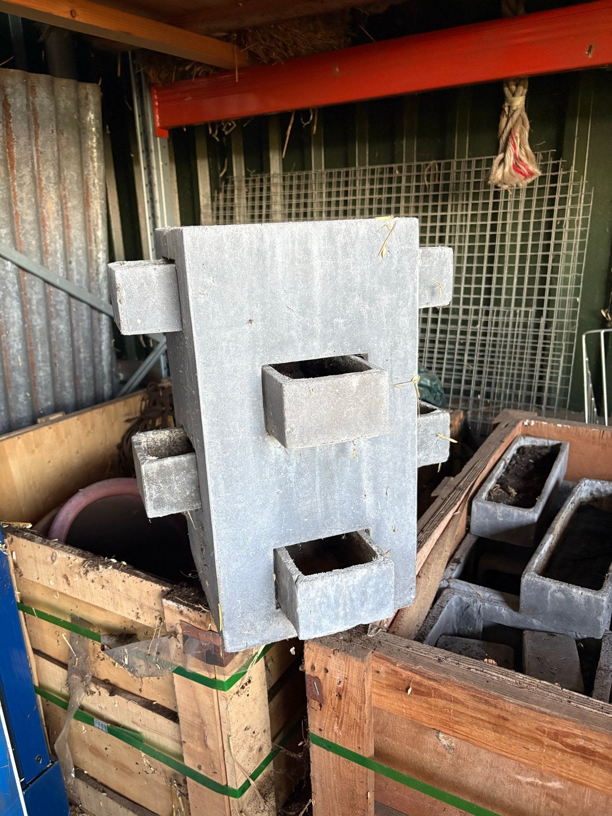 6 betonnen plantenbakken, Gebruikt, Balkon, Minder dan 60 cm, Ophalen of Verzenden