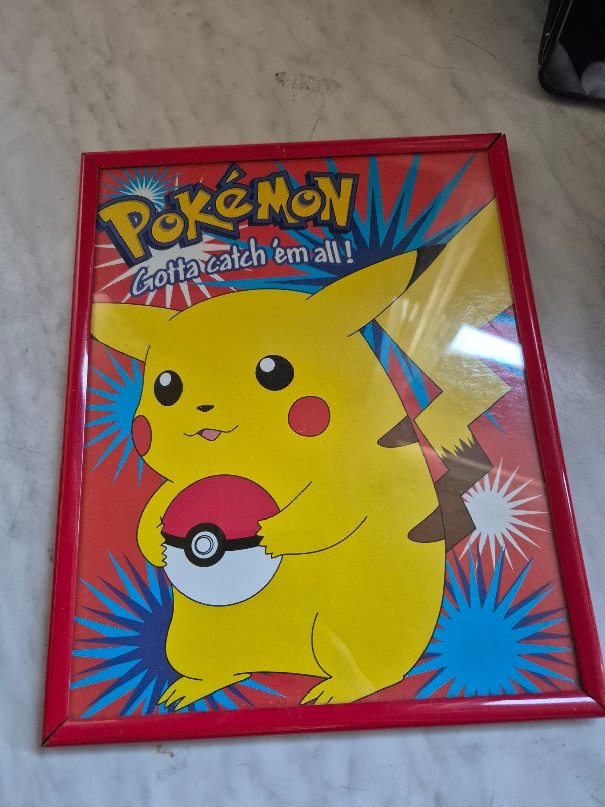 Pokémon Pikachu 'Gotta Catch 'Em All!' Ingelijste Poster, Ophalen of Verzenden, Gebruikt, Overige typen