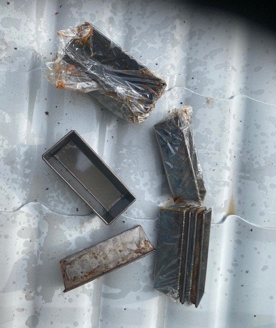 bakblikken vintage bakvorm, Ophalen, Gebruikt, Metaal