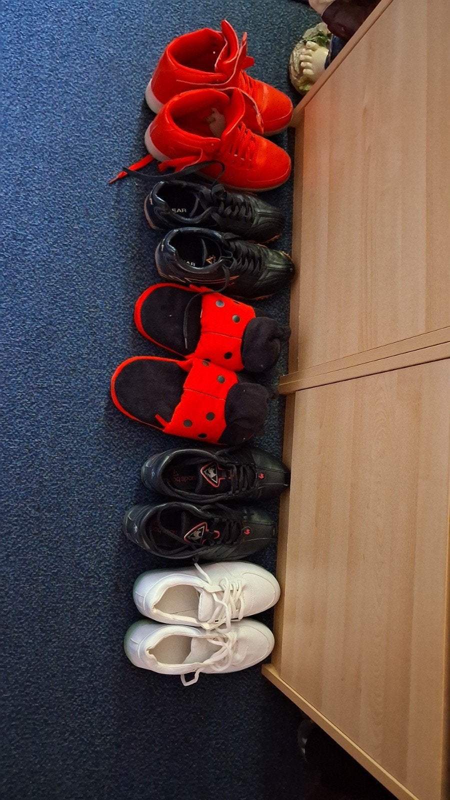 4 paar schoenen en 1 paar grappige lieveheersbeestje sloffen, Ophalen, Sportschoenen, Zo goed als nieuw, Overige kleuren