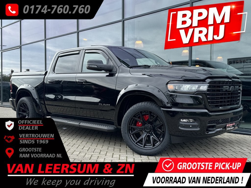 Dodge Ram 1500 Laramie Night Hurricane | Pano | H&K | Passen, Automaat, 3500 kg, Zwart, 426 pk