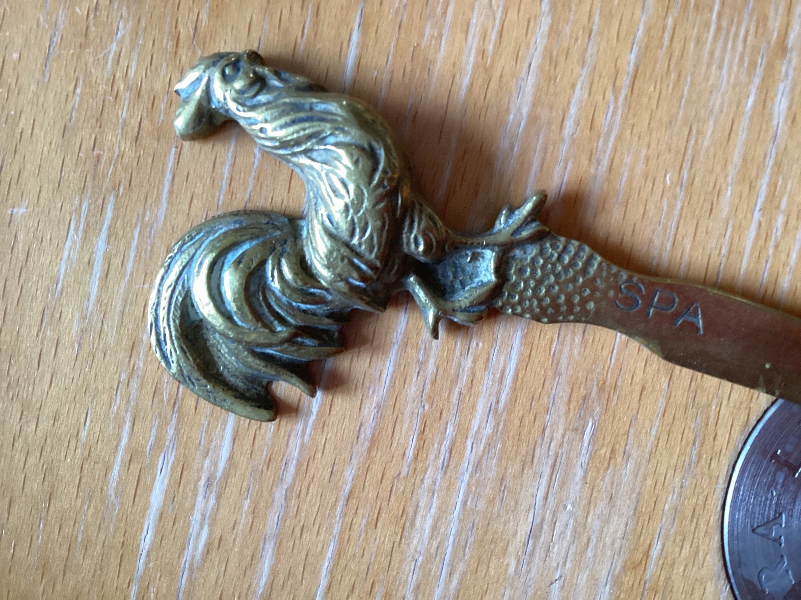 Haan Briefopener // materiaal koper, Antiek en Kunst, Ophalen of Verzenden