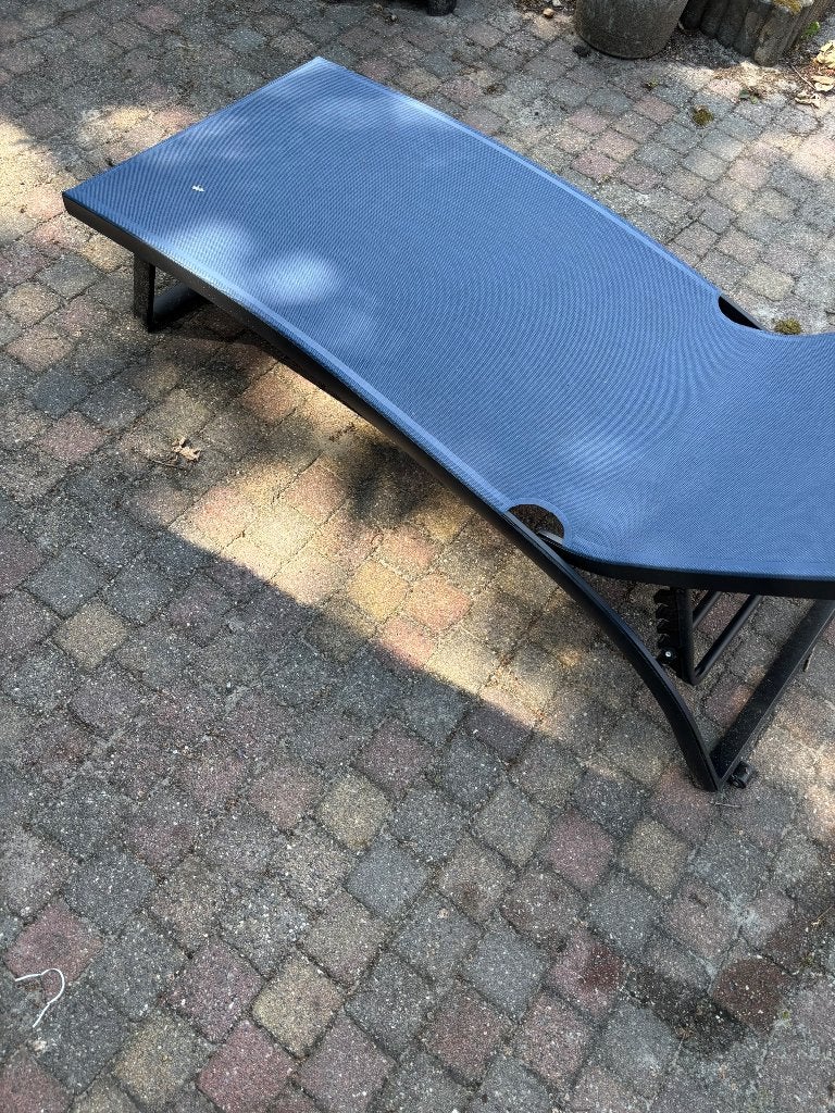 2 ligstoelen, Tuin en Terras, Ligbedden, Ophalen, Gebruikt, Verstelbaar