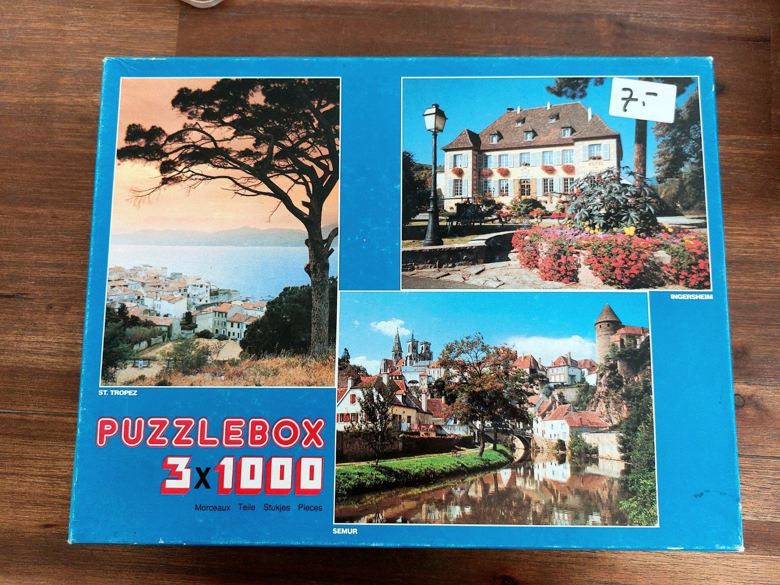 3x 1000 stukjes, Ophalen of Verzenden, 500 t/m 1500 stukjes, Gebruikt, Legpuzzel