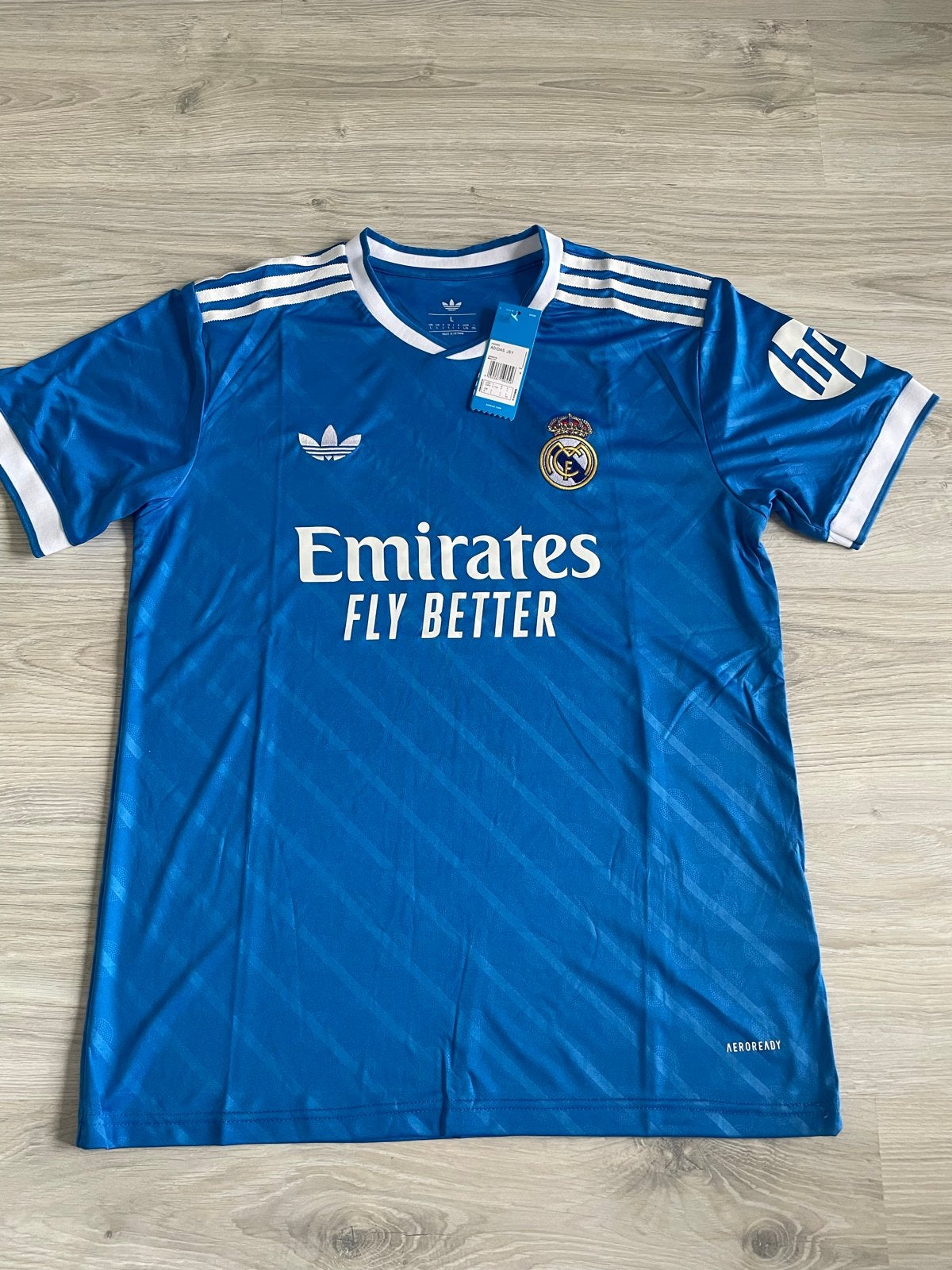 Real Madrid Adidas Shirt Maat L Nieuw met labels, Maat L, Verzenden, Nieuw, Shirt