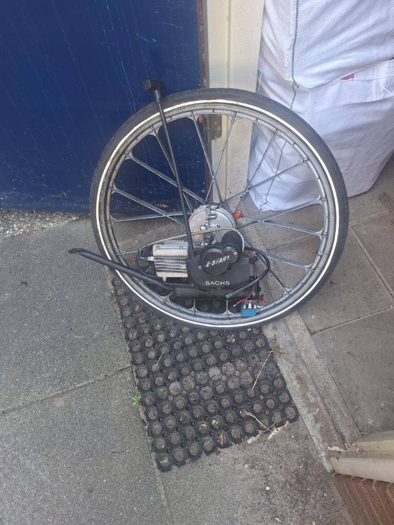 Spartamet achterwiel met motor (excl. carburateur/kapjes), Fietsen en Brommers, Ophalen