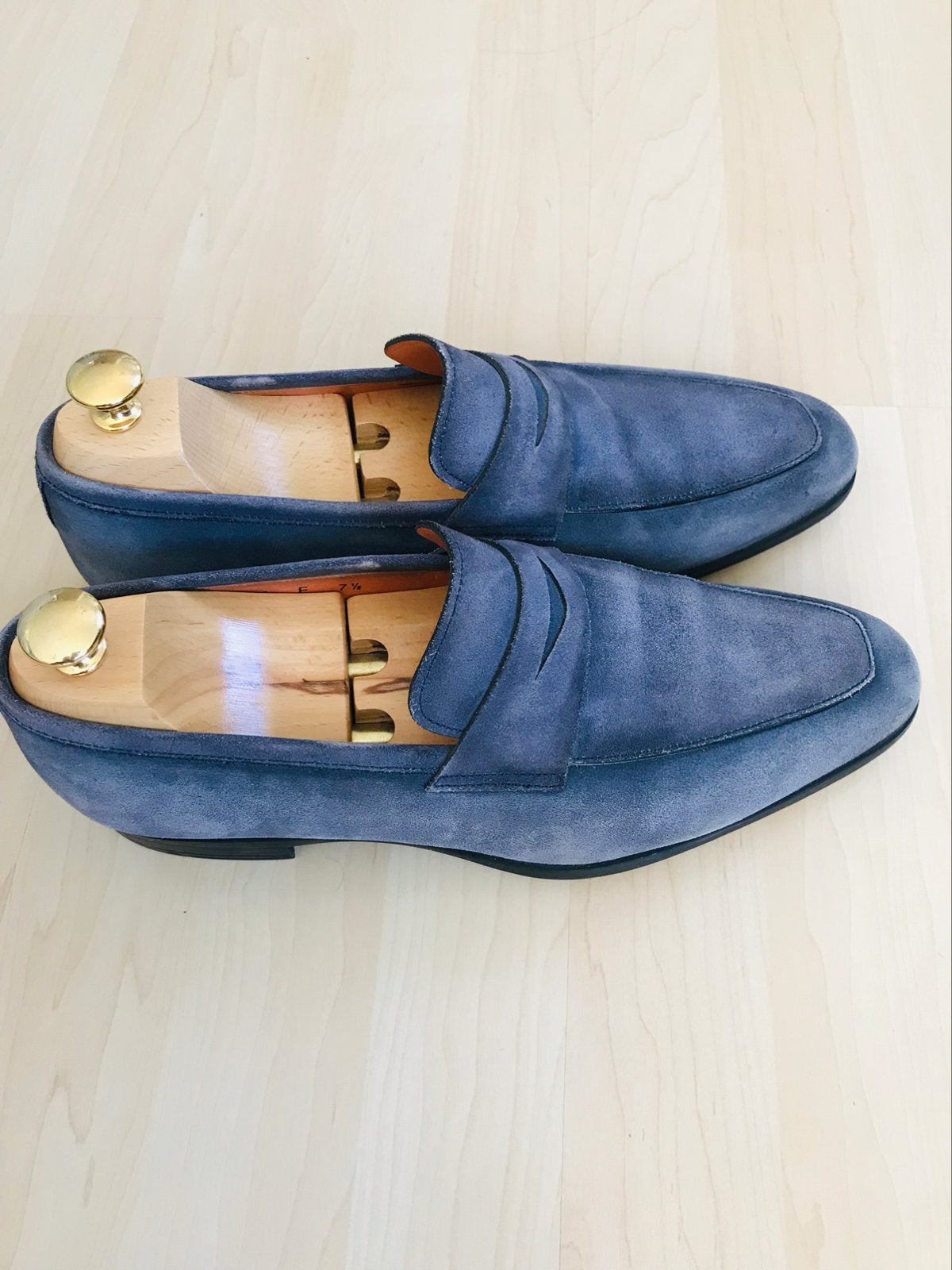 Santoni Heren Schoenen Maat 7,5, Kleding | Heren, Blauw, Zo goed als nieuw, Santoni, Loafers