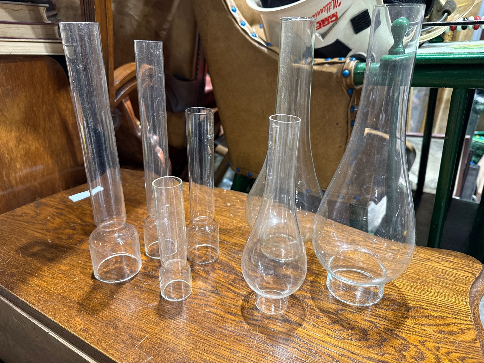 Diverse glazen lampenkappen voor olielampen, Antiek en Kunst, Ophalen of Verzenden