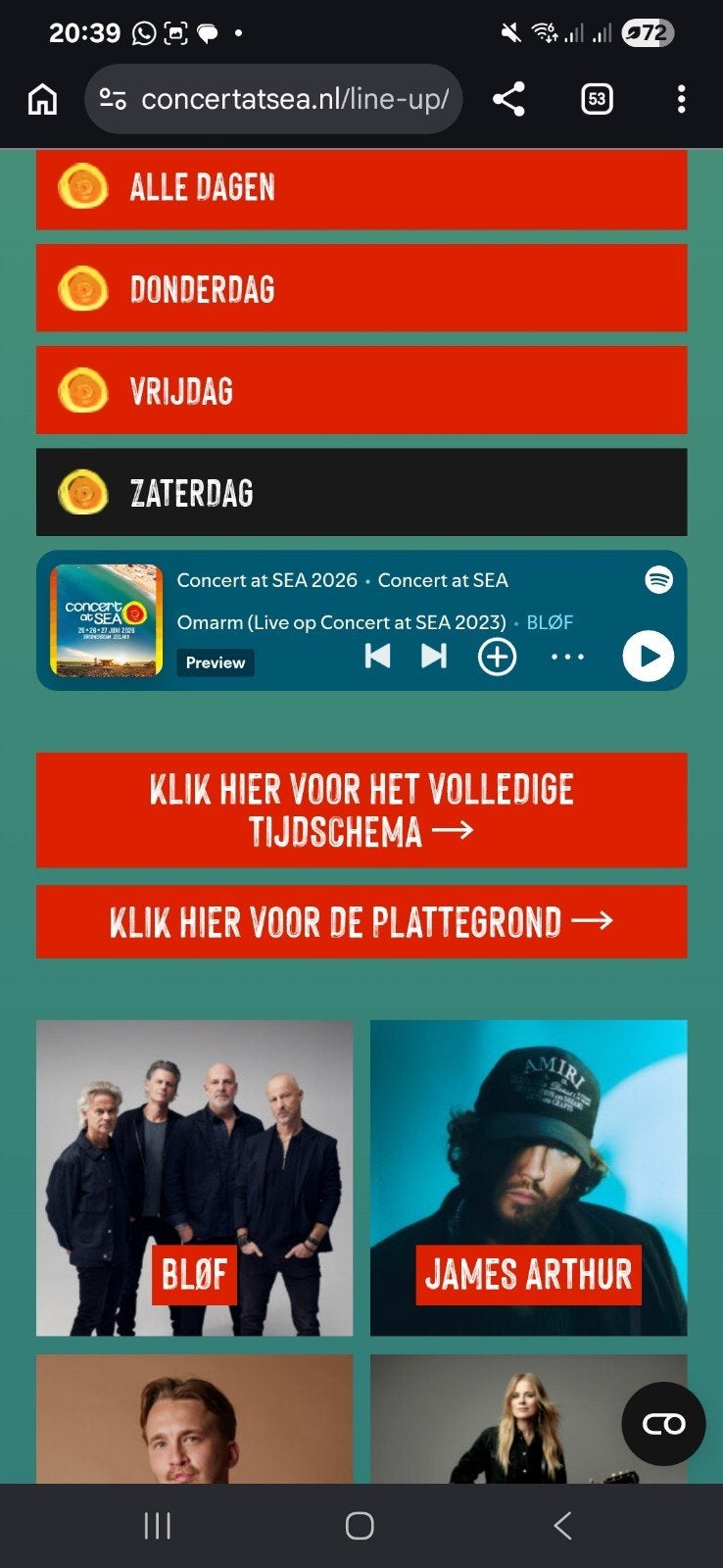 1 zaterdag VIP parkeerplaats+locker Concert at sea, Tickets en Kaartjes, Evenementen en Festivals, Twee personen