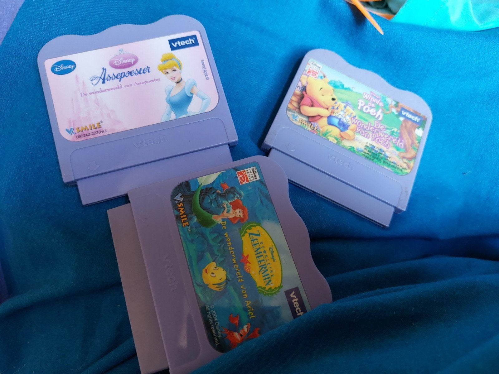 3 leuke v tech spellen disney, Ophalen of Verzenden, Gebruikt