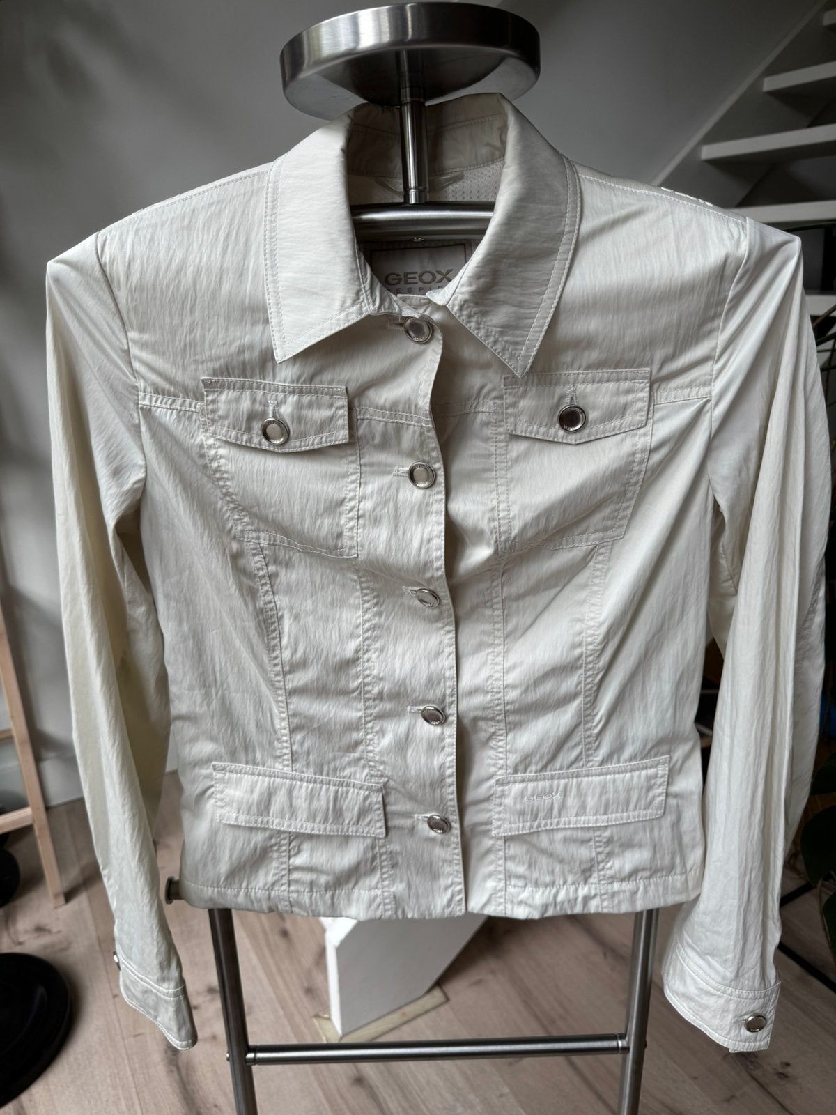 Light Jacket by Geox/ Off White, Ophalen of Verzenden, Zo goed als nieuw, Maat 38/40 (M), Grijs