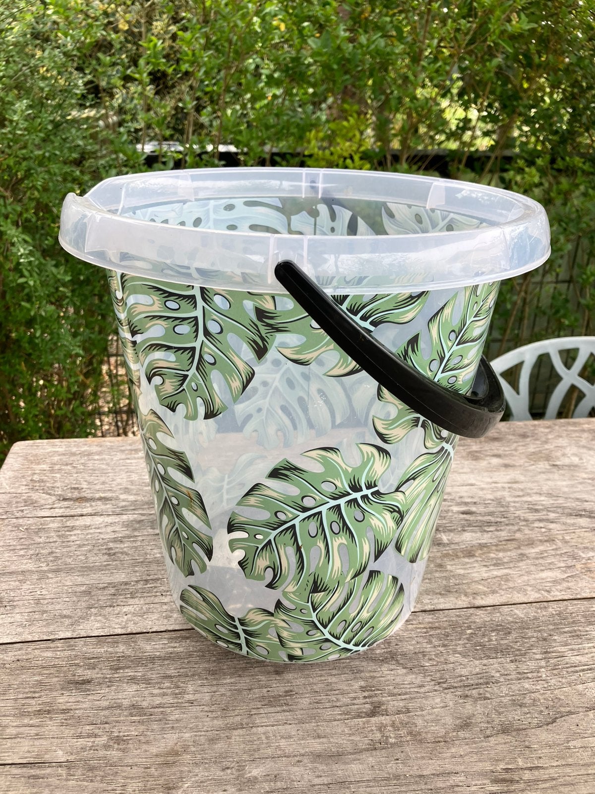 Leuke grote emmer bladeren botanisch, Ophalen, Gebruikt, Kunststof, Met handgreep
